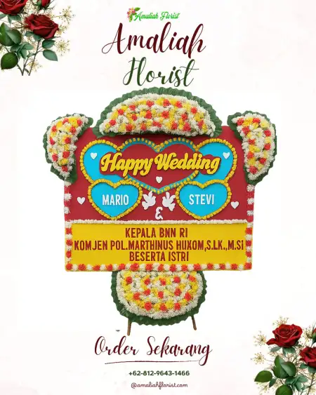 Papan Bunga Pernikahan Giling